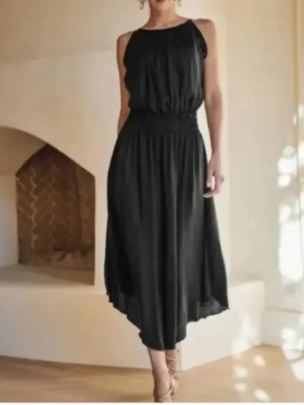 SheBird The Emma Satin Bra Dress Black 2 Small